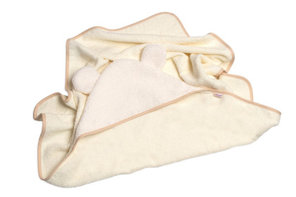 Dojčenská osuška s kapucňou a uškami Boucle 80x80 cm froté Baby Nellys