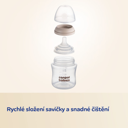 Cumlík na fľašu Natural Shape 0 m+ 2 ks Canpol babies