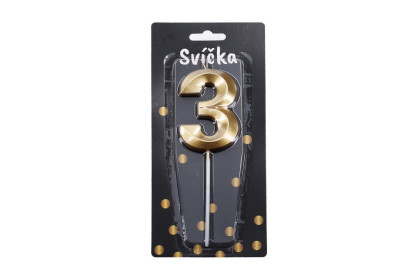 Párty sviečka číslo zlatá