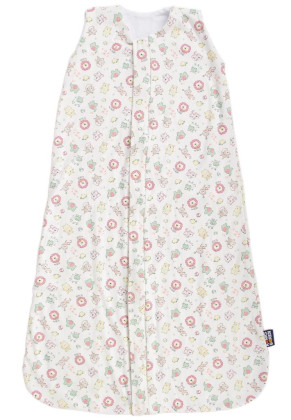 Letný spací vak bambus zvieratká ružová Veľ. 70 cm Kaarsgaren