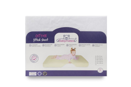 Bavlnená prestieradlo s gumou 60 x 120 cm Babymatex
