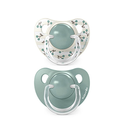 Cumlík anatomický silikón Birdies 18 m+ 2 ks Suavinex