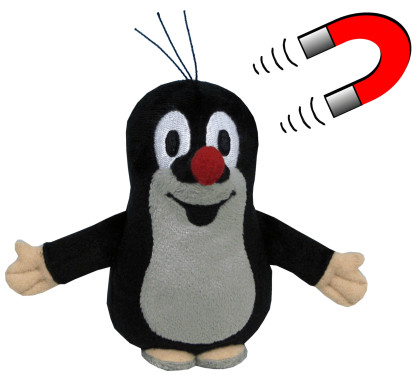 Krtko 10 cm, plyšová hračka s magnetom