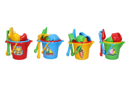 Súprava na piesok malá kýblik s výlevkou 16x11 cm