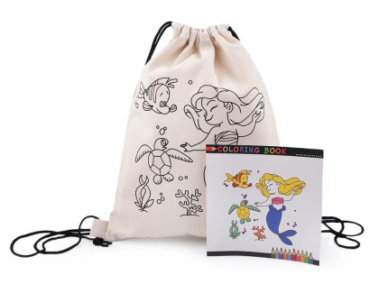 Bavlnené vrecúško / vak na prezuvky na domaľovanie 27x35 cm