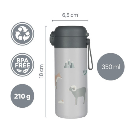 Termoska na tekutiny so slamkou a silikónovým držiakom 350 ml Zopa