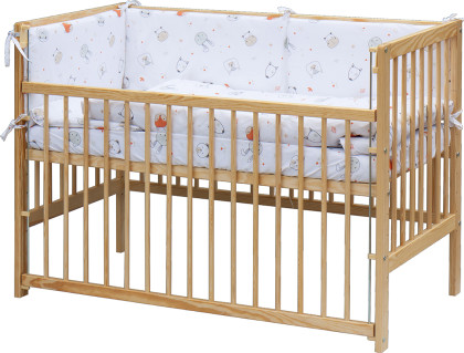 Detská postieľka s kompletnou výbavou 120 x 60 cm Labra Scarlett