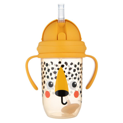 Hrnček nevylievací so slamkou a závažím BabiesBoo 270 ml Gepard Canpol babies