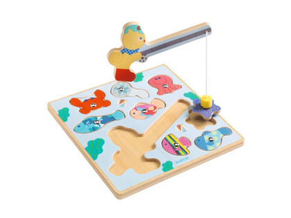 Vkladacie puzzle Rybolov s mačičkou Djeco