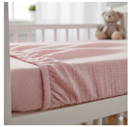 Mušelínové prestieradlo do postieľky 60x120 cm Prem