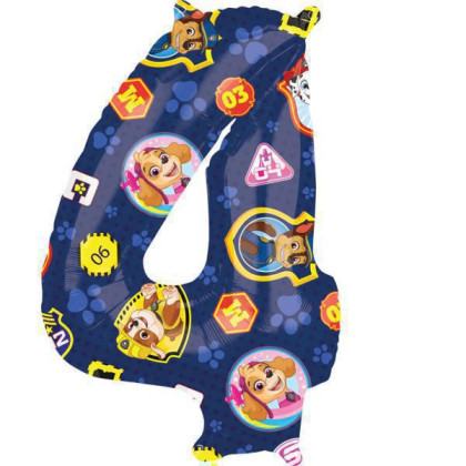 Tlapková Patrola 43 x 66 cm - fóliový balónik Číslica