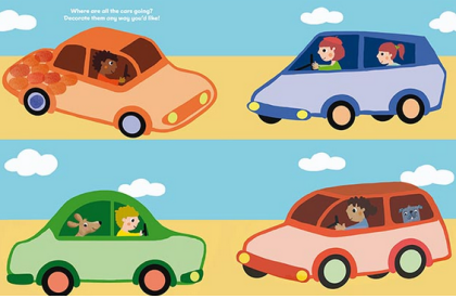 Maľovanie prstom Auto