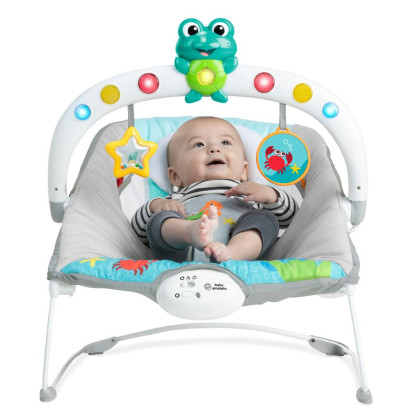 Lehátko hudobné vibračné so svetlami Kick to It Neptune do 9 kg Baby Einstein