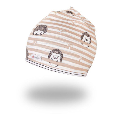 Čiapka podšitá BIO Outlast® Hnedá ježko/pruh bieločierny