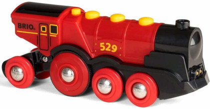 Elektrická lokomotíva so svetlami Brio