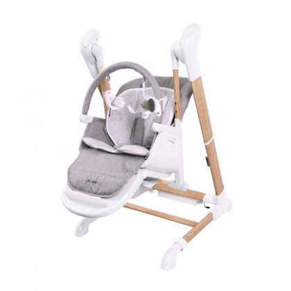 Jedálenská stolička B-Swinging Chair Pure White 2v1