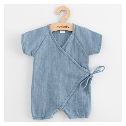 Dojčenský letný mušelínový overal New Baby blue