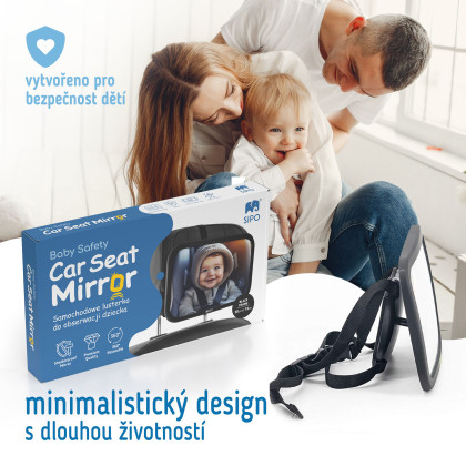 Spätné zrkadlo na dieťa na zadnú opierku Sipo
