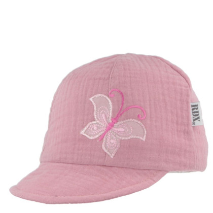 Dievčenské šiltovka mäkký šilt Motýľ ružová RDX
