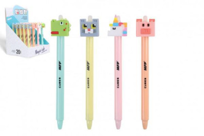 Guľôčkové pero gumovacie modré