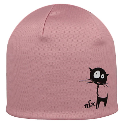 Dievčenské funkčné čiapky s fleecom Picowinter Mačka ružová RDX