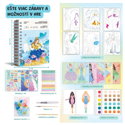Fashion kreatívna kniha Magic Princesses