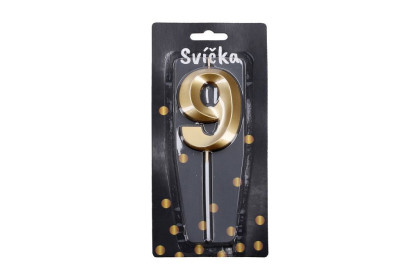 Párty sviečka číslo zlatá