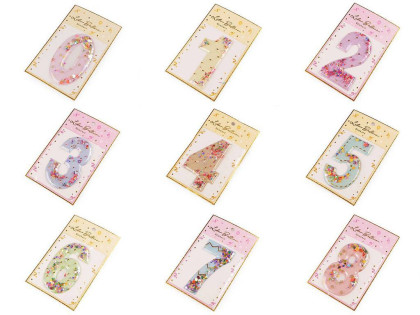 Narodeninové samolepiace číslice s pohyblivými flitrami