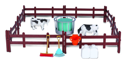 Bburago Farmland Kravská Farma s traktorom