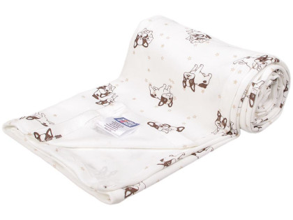 Letná bavlnená deka buldočky