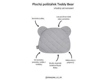 Vankúš Royal Baby Teddy Bear Pillow Sleepee Sunflower