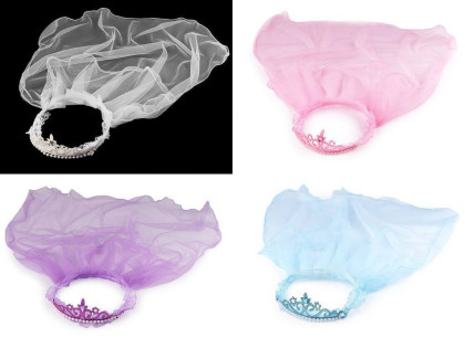 Venček/korunka do vlasov so závojom