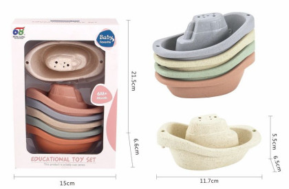 Loď do vane set 6 ks