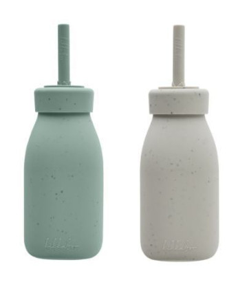 Fľaša so slamkou Platinum Silicone KikkaBoo