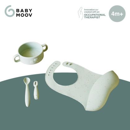 Silikónová jedálenská súprava Baby First meal set Mini Babymoov