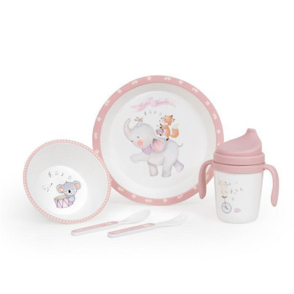Jedálenský set Zvieratká Interbaby 6 m+