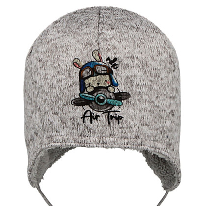 Viazacia čiapka podšívka wellsoft Lietadlo šedá RDX