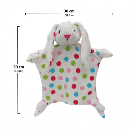 Králik 30 cm biely, uzlíkový maňuška