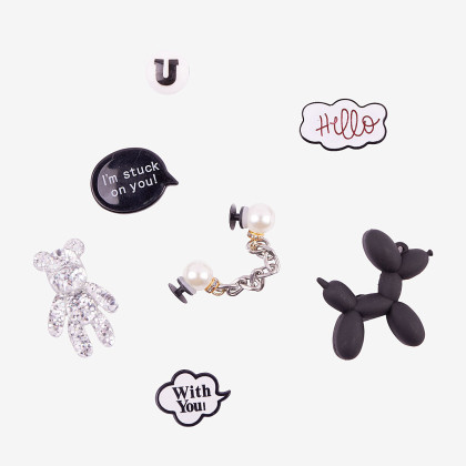 Amulety - ozdoby na topánky Amuletz Hello Dog mix Coqui