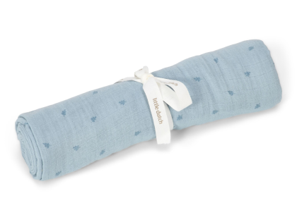 Plienka zavinovacia 120 x 120 cm Pure s potlačou Little Dutch