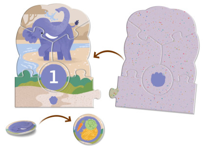 Veľké puzzle loto Výlet do ZOO KukiKuk