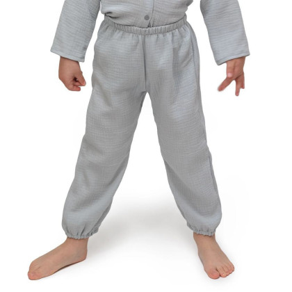 Detské mušelínové nohavice Luca Dove Grey Esito