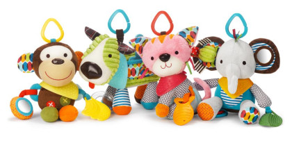 Hračka na C-krúžku aktívna Bandana Buddies - Sloník 0m+