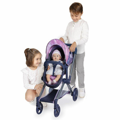 Skladací kočík pre bábiky 3 v 1 s taškou Magic Bubble 2024 - 73 cm DeCuevas
