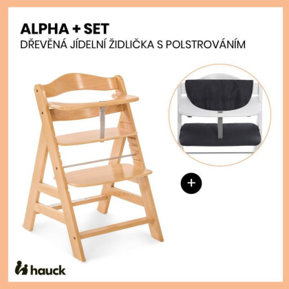 Drevená stolička 2v1 Alpha+ Hauck