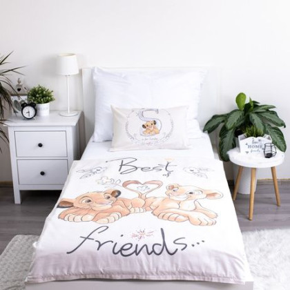 Obliečky do postieľky Leví Kráľ "Best friends" 100 x 135, 40 x 60 cm Jerry Fabric Fabrics