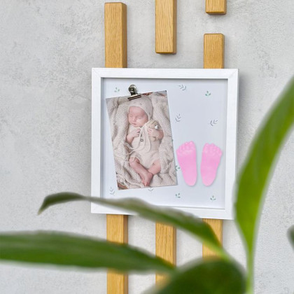 Fotorámik pre bábätko so sadou na 3D odliatky – pre dievčatko Albi