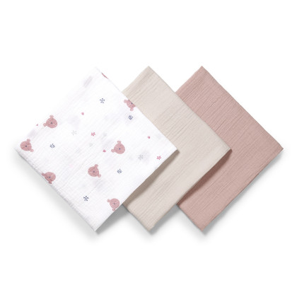 Mušelínové - super mäkké plienky, 3 ks 70x70 cm Púdrová Baby Ono