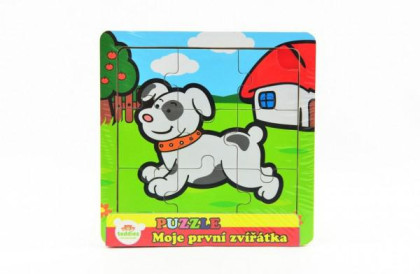 Mini puzzle drevené 9 dielikov Moje prvé zvieratká pre najmenších