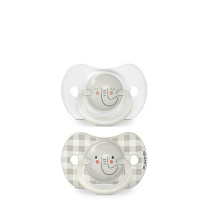 Cumlík Deň/Noc fyziologické silikón 6-18 m Suavinex 2 ks